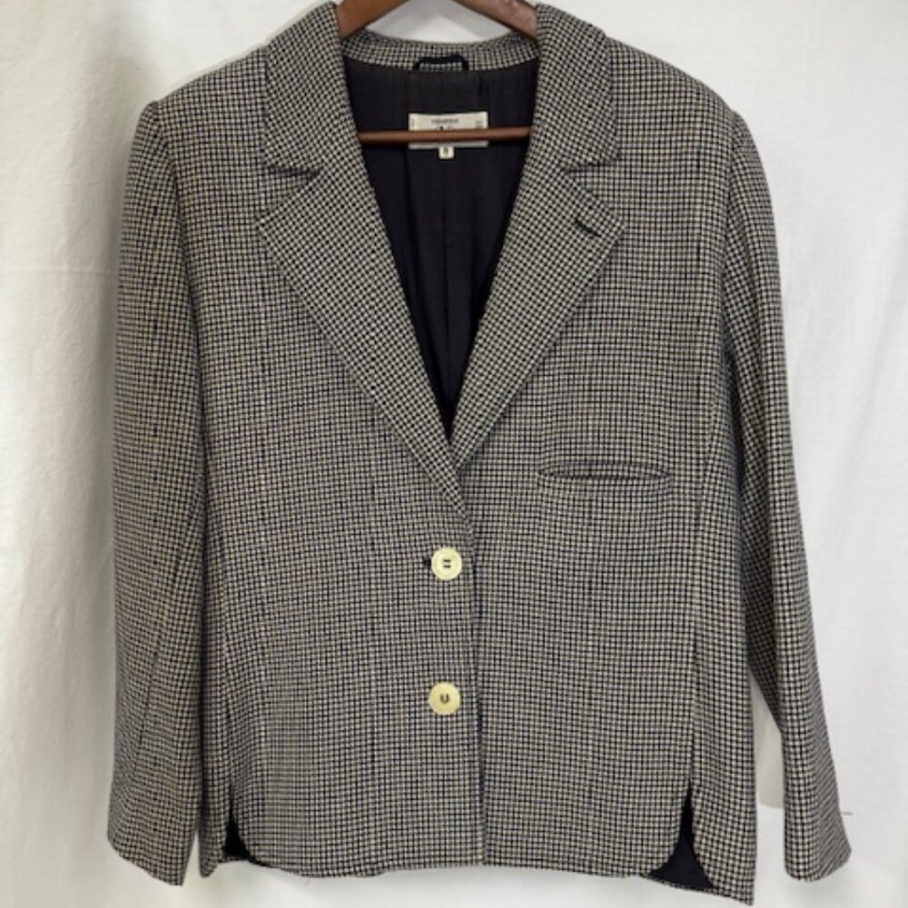 Vintage Valentino Miss V Made in Italy Checkered Wool Jacket
